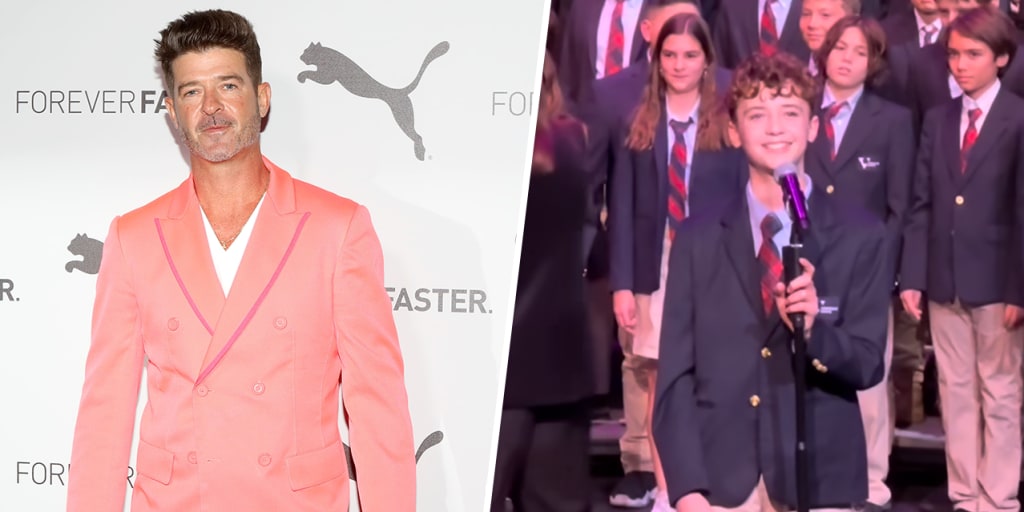 Robin Thicke's son Julian sounds just like his dad in impressive singing video Robin Thicke's son Julian sounds just like his dad in impressive singing video