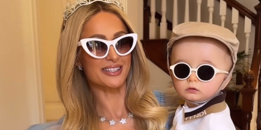 Paris Hilton and her 1-year-old son have identical laughs