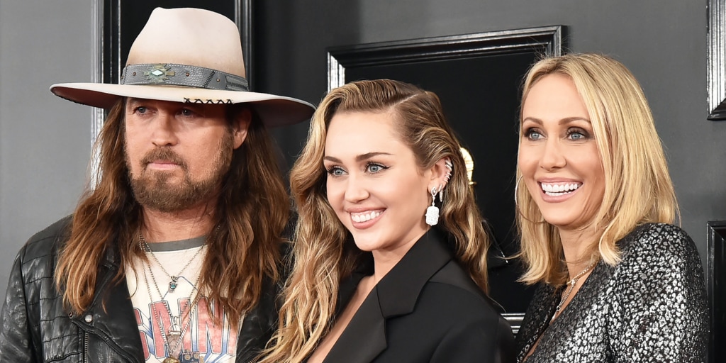 Miley Cyrus left her dad out of Grammys speech. What she's said about him in the past