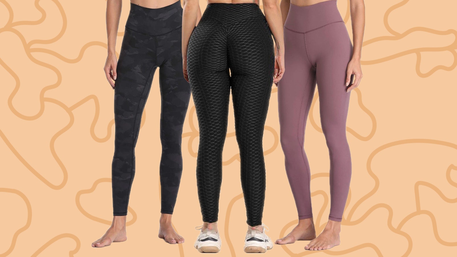 best leggings on amazon _ woman modeling butt scrunch leggings 