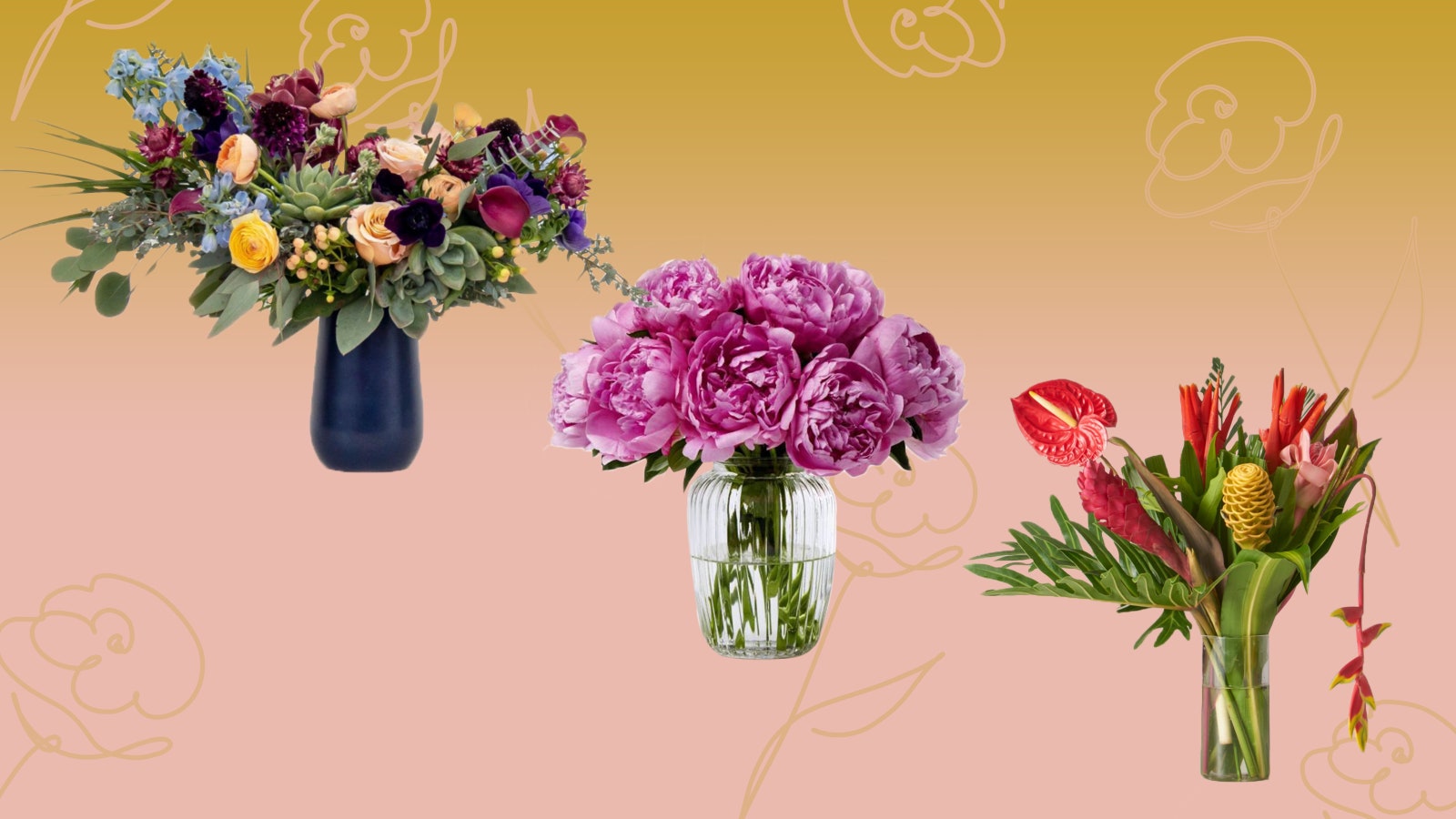 best Mother's Day Flower delivery services_big bouquet on a background