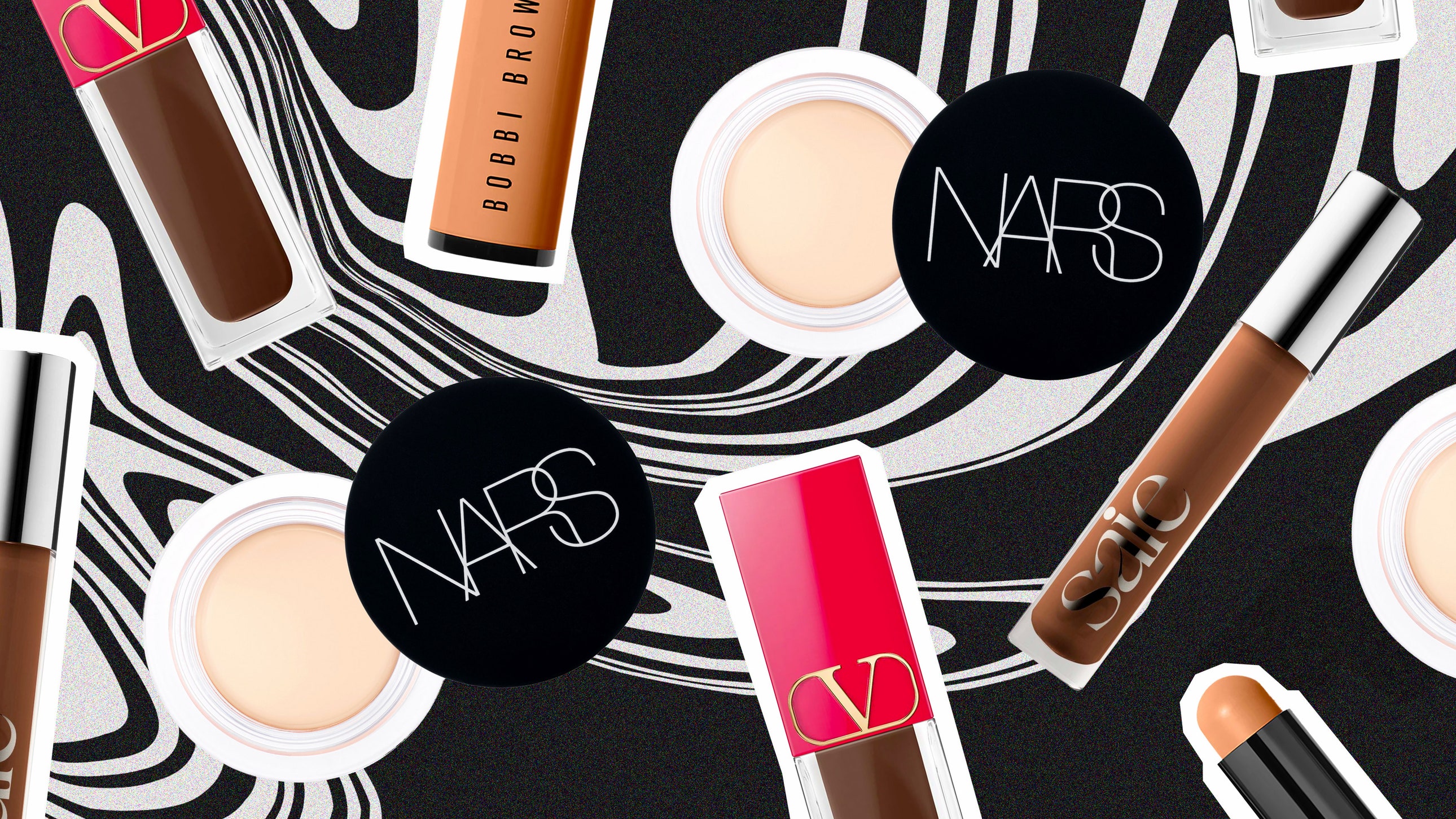 Best Concealers for Mature Skin _ three concealers on a pink background