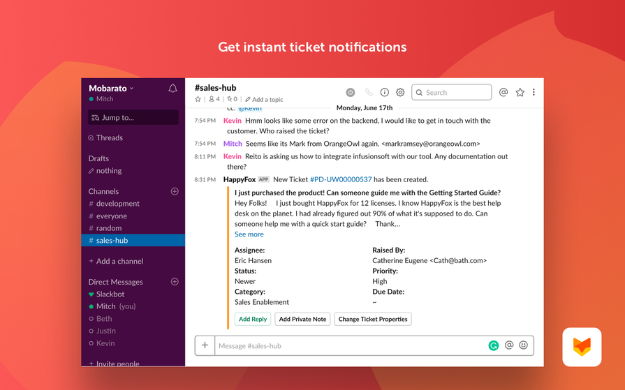 Juster Samler blade kaustisk Slack + Ticketing System: Create And Manage Tickets In Slack – Customer  Service Blog from HappyFox