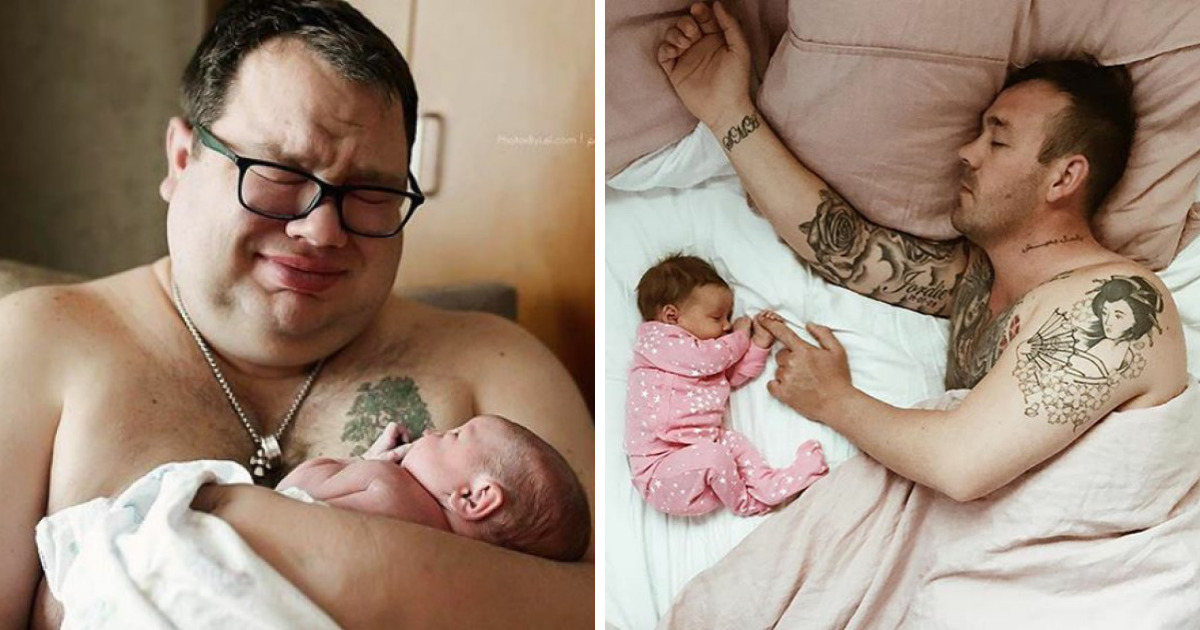 Мужчина рожденный 22. Брутальный папа. Папа и новорожденная дочка. Новорожденные дети и реакция отцов. Как выглядит как выглядит папа.